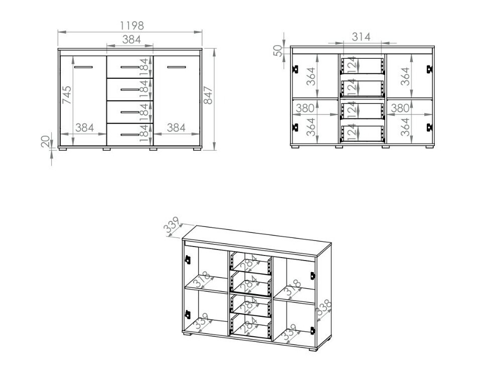 Συρταριέρα Calvere 110