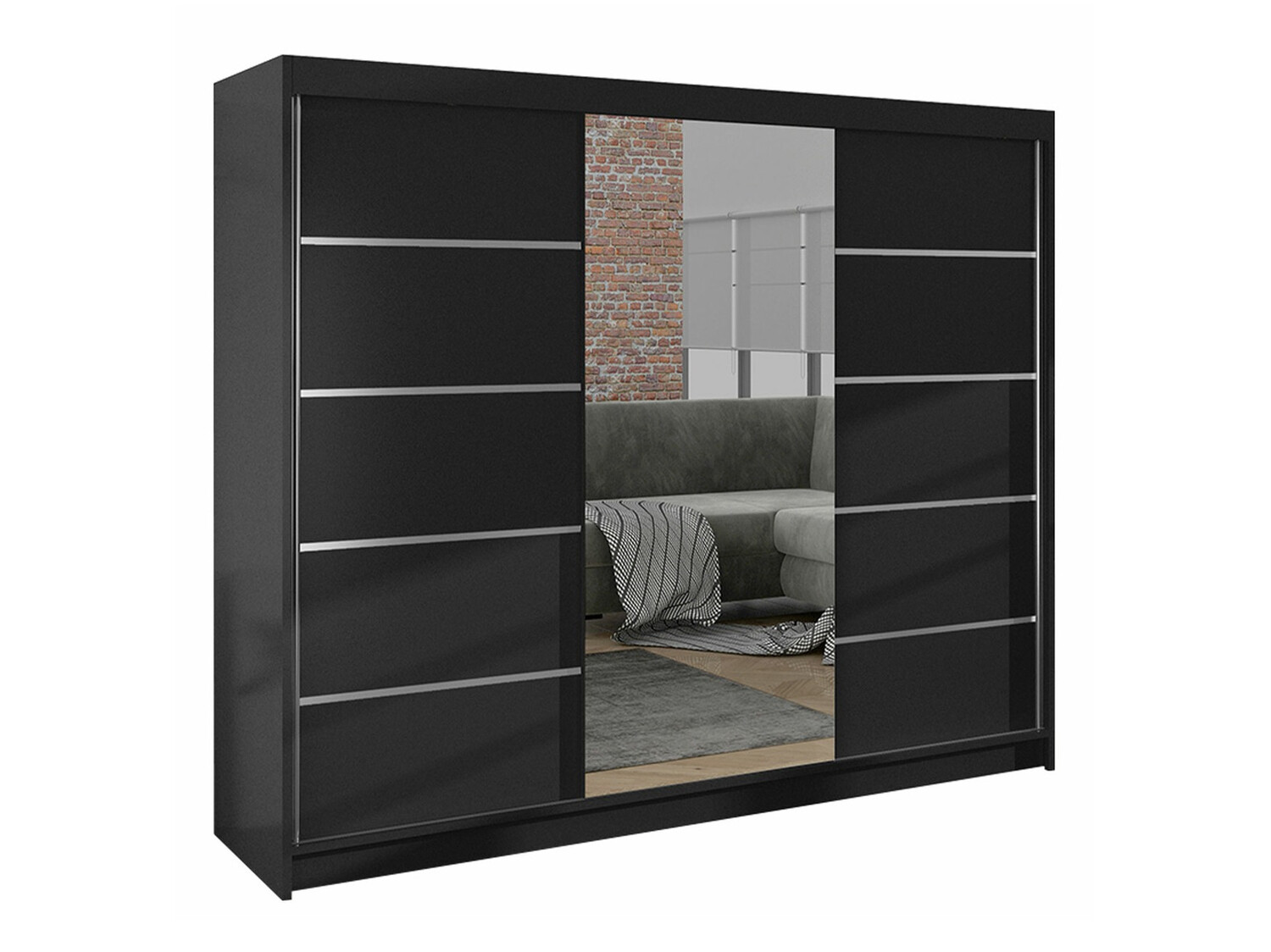 Ντουλάπα Closico Durion IV (Μαύρο)