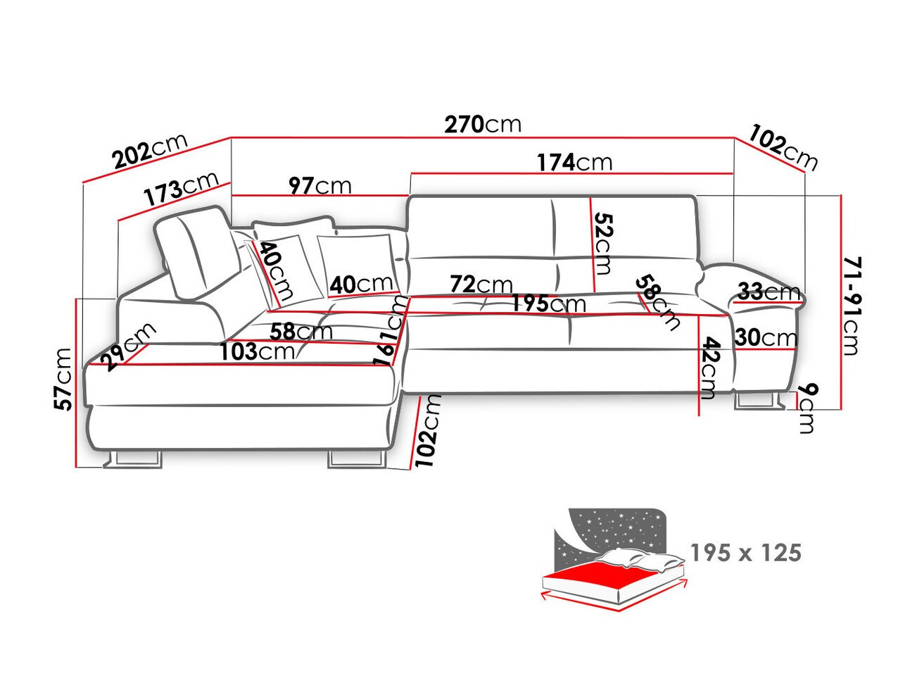 Γωνιακός Καναπές Comfivo Ruta II (Matana 19 + Matana 17)