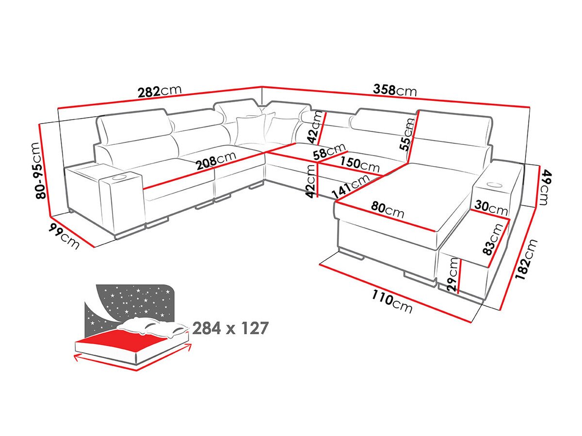 Γωνιακός Καναπές Pearland 105 (Ekj 01 + Luxo 6601 + Evo 32)