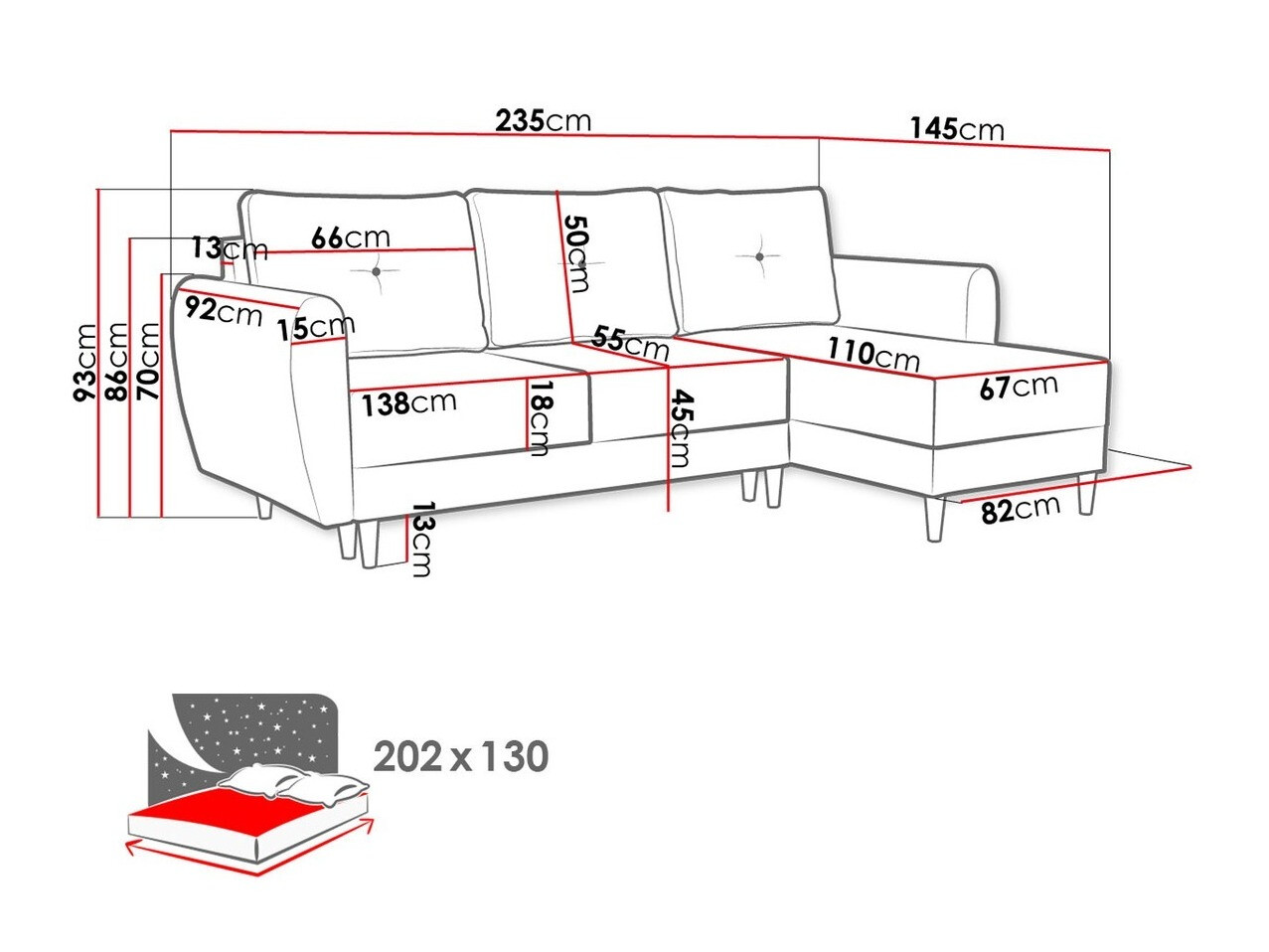 Γωνιακός Καναπές Muncie 105 (Lux 02)