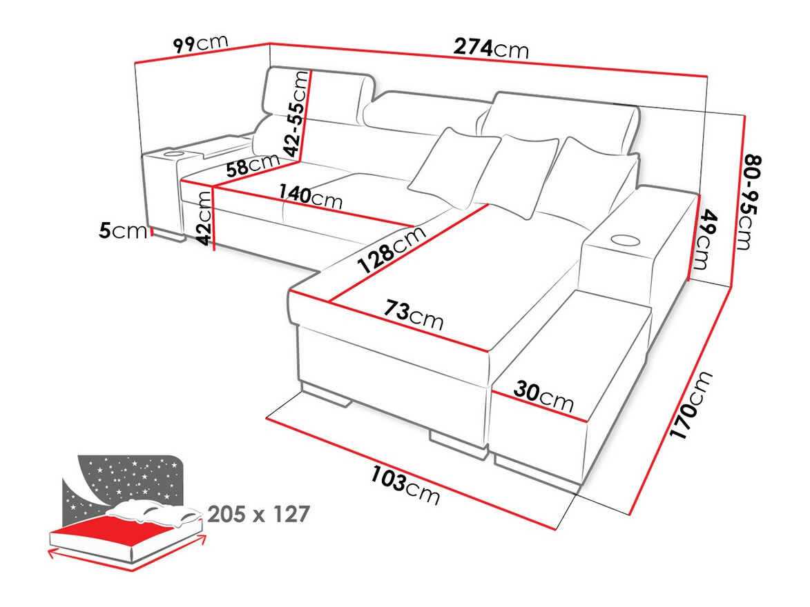 Γωνιακός Καναπές Pearland 103 (Soft 011 + Luxo 6601 + Evo 32)