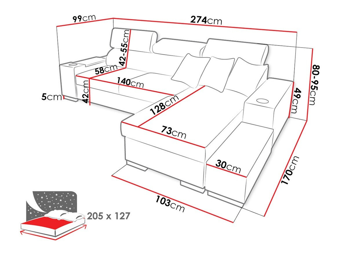Γωνιακός Καναπές Pearland 103 (Soft 011 + Luxo 6601 + Evo 32)