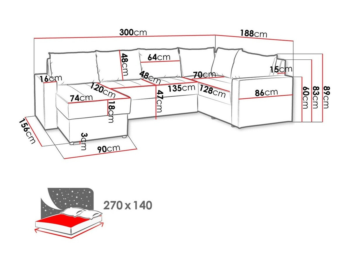 Γωνιακός Καναπές Providence 144 (Montana 101 + MDL 5)