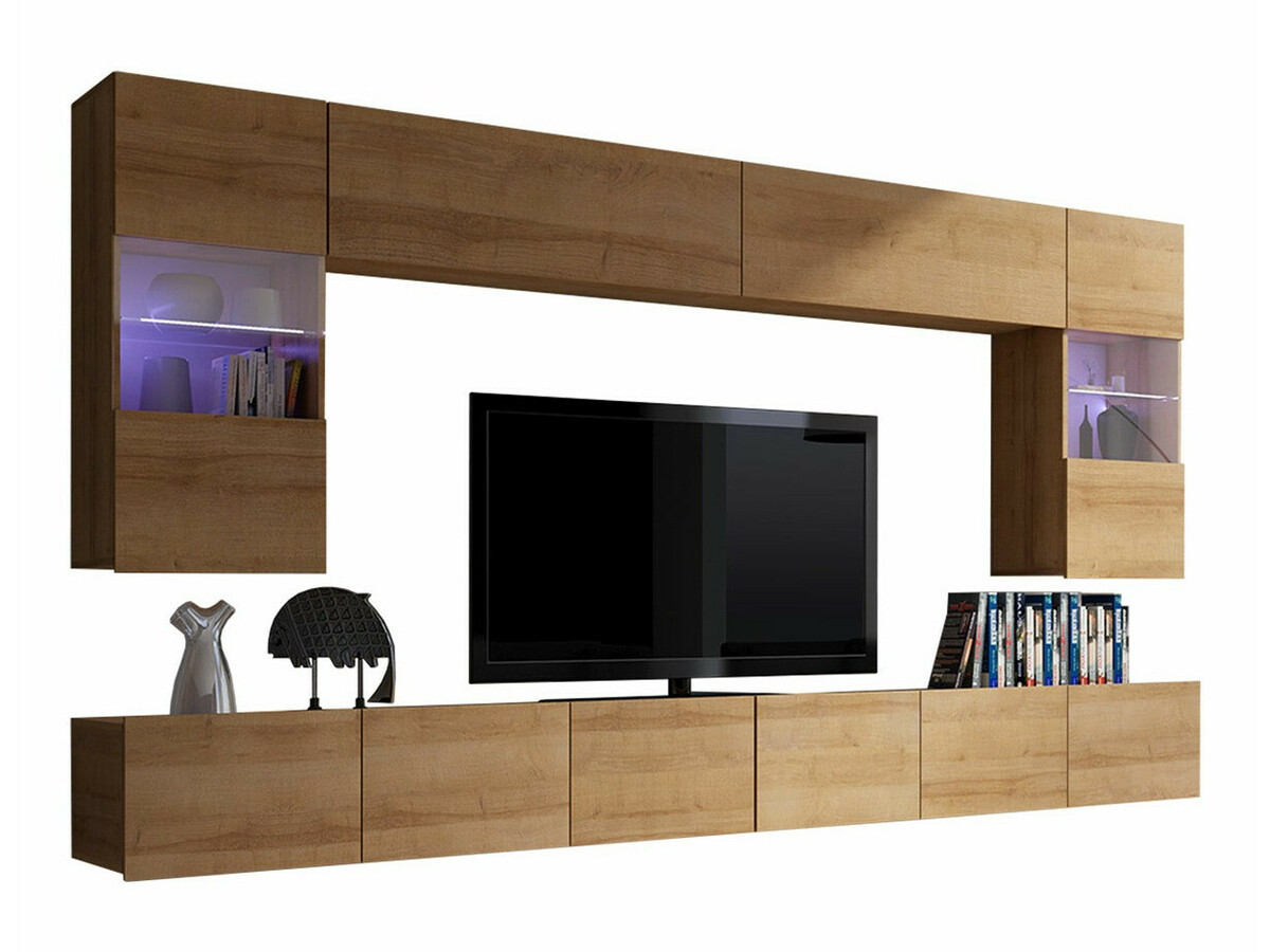 Σετ επίπλων σαλονιού Remus I (Χρυσή βελανιδιά)
