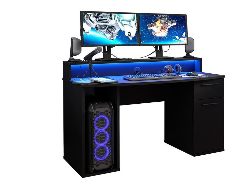 Γραφείο gaming Serus (Μαύρο ματ)