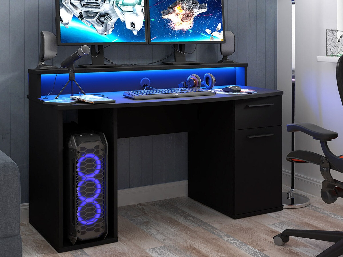 Γραφείο gaming Serus (Μαύρο ματ)