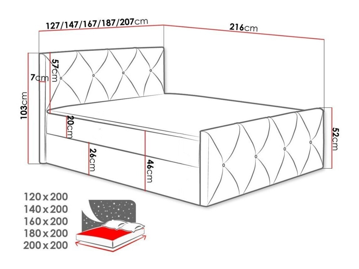 Κρεβάτι continental Litus I (Zetta 291)