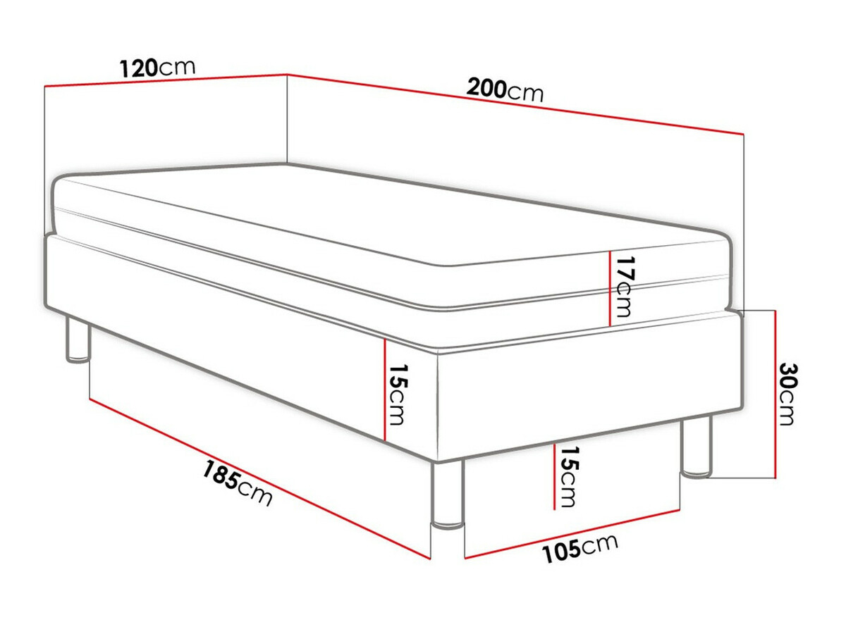 Κρεβάτι continental Logan 101 (Soft 011)