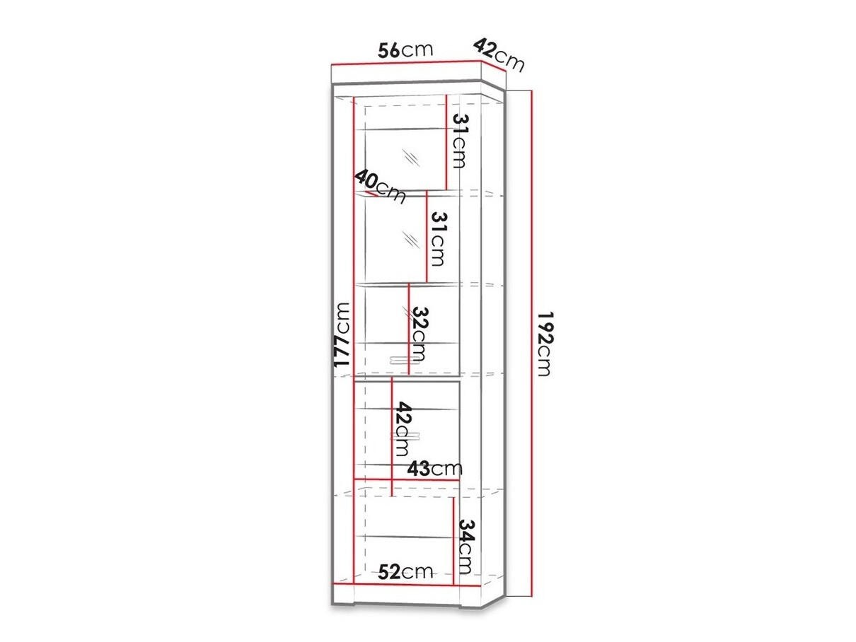 Βιβλιοθήκη Serfeno 102 (Σκούρα φλαμουριά)