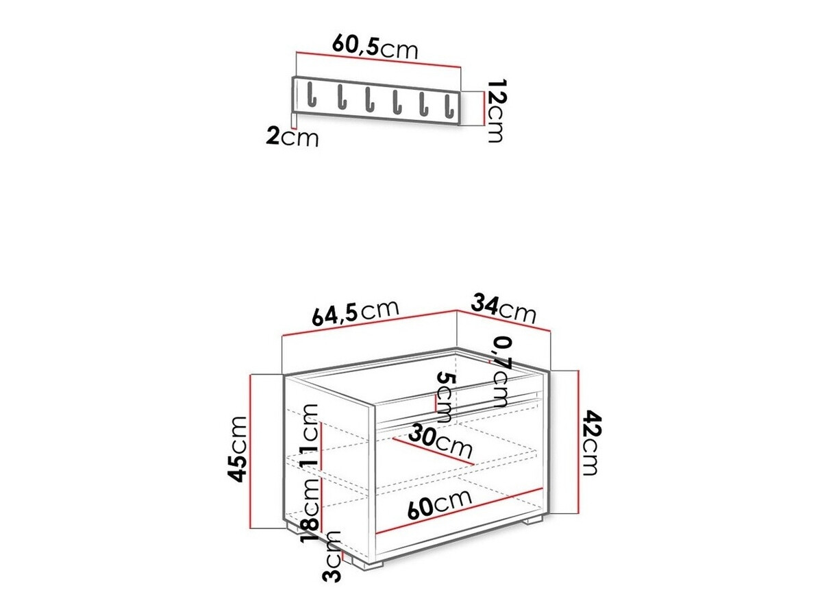 Σετ διαδρόμου Comfivo Pinus VIII (Άσπρο + Manila 26)