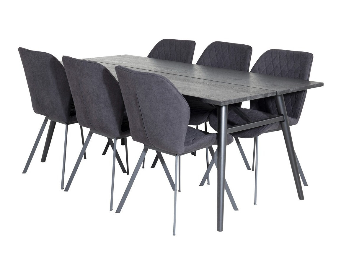 Σετ τραπεζαρίας Dallas 1686 (Μαύρο)