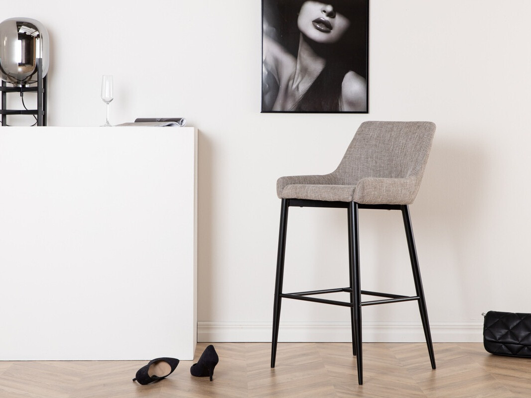 Σκαμπό μπαρ Dallas 2647 (Μπεζ + Μαύρο)