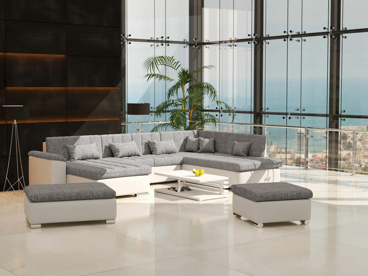 Σετ ταπετσαρισμένων επίπλων Comfivo Gemma II (Soft 017 + Lawa 05)