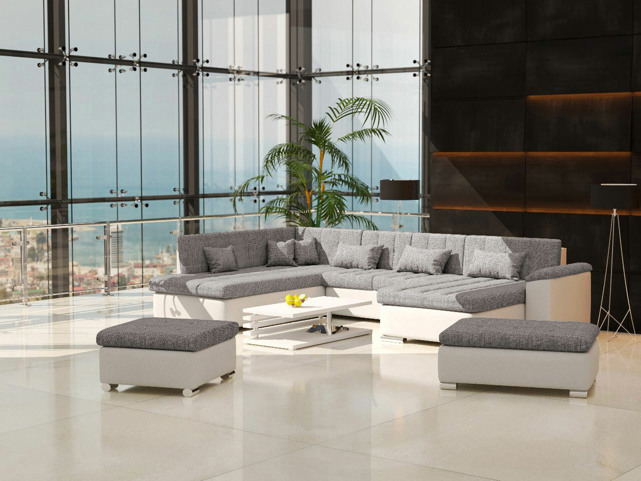 Σετ ταπετσαρισμένων επίπλων Comfivo Gemma II (Soft 017 + Lawa 05)