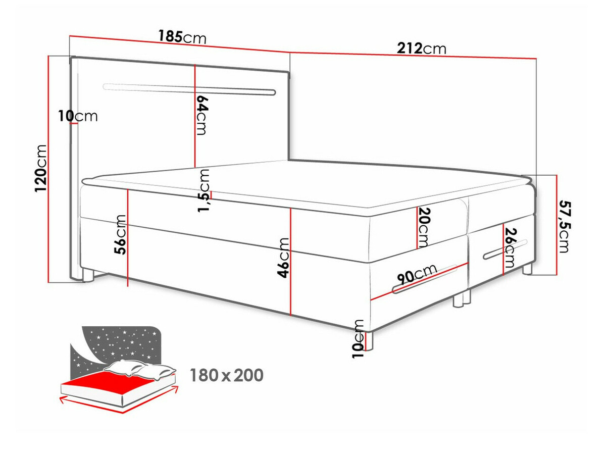 Κρεβάτι continental Pluvia (Soft 029)