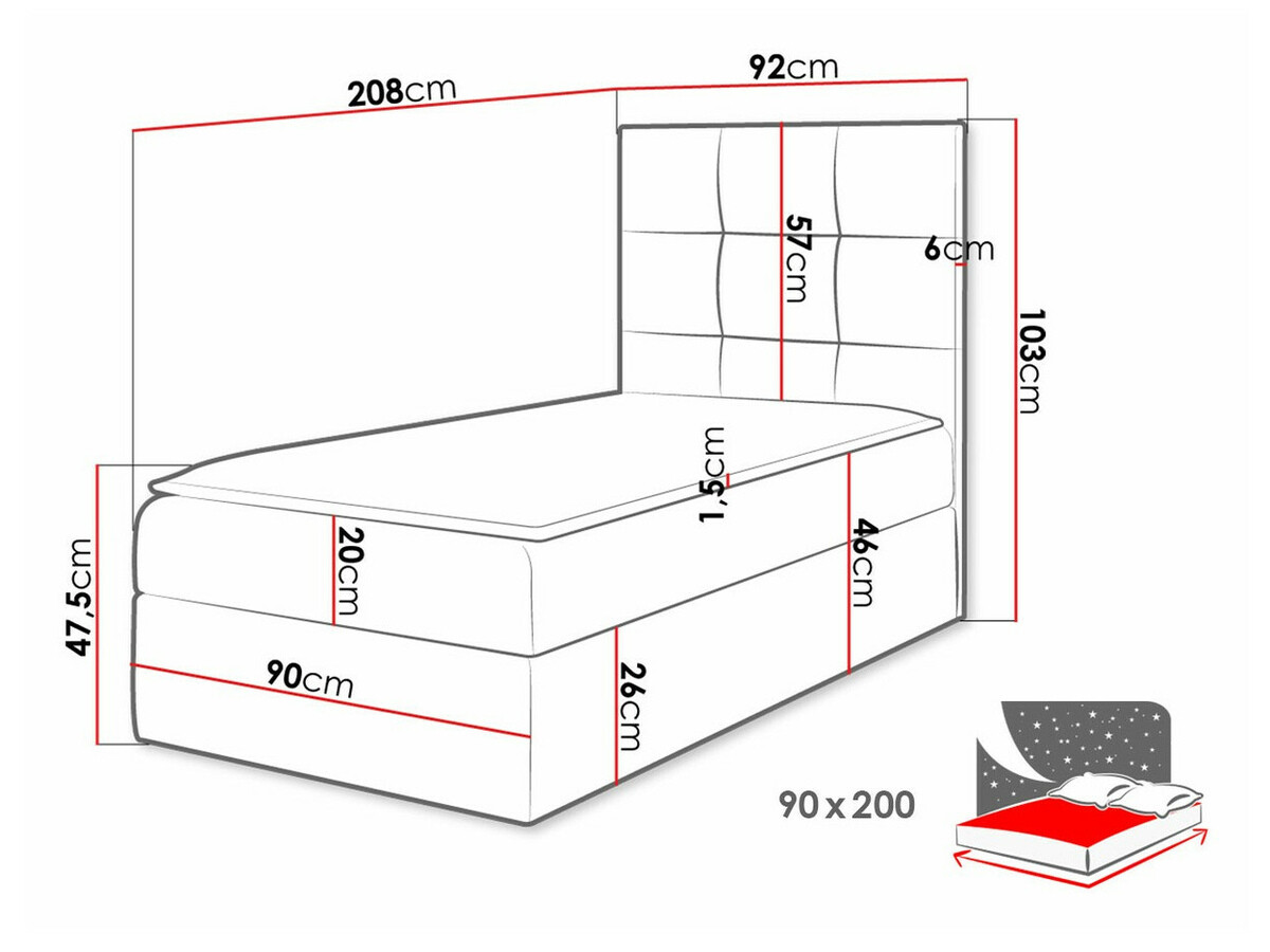 Κρεβάτι continental Nomen (Soft 017)