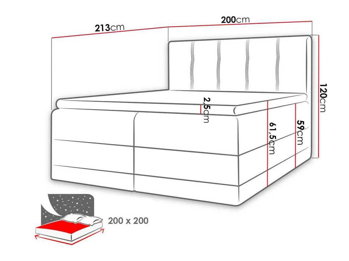 Κρεβάτι continental Villa (Kameleon 15 + Kameleon 63)