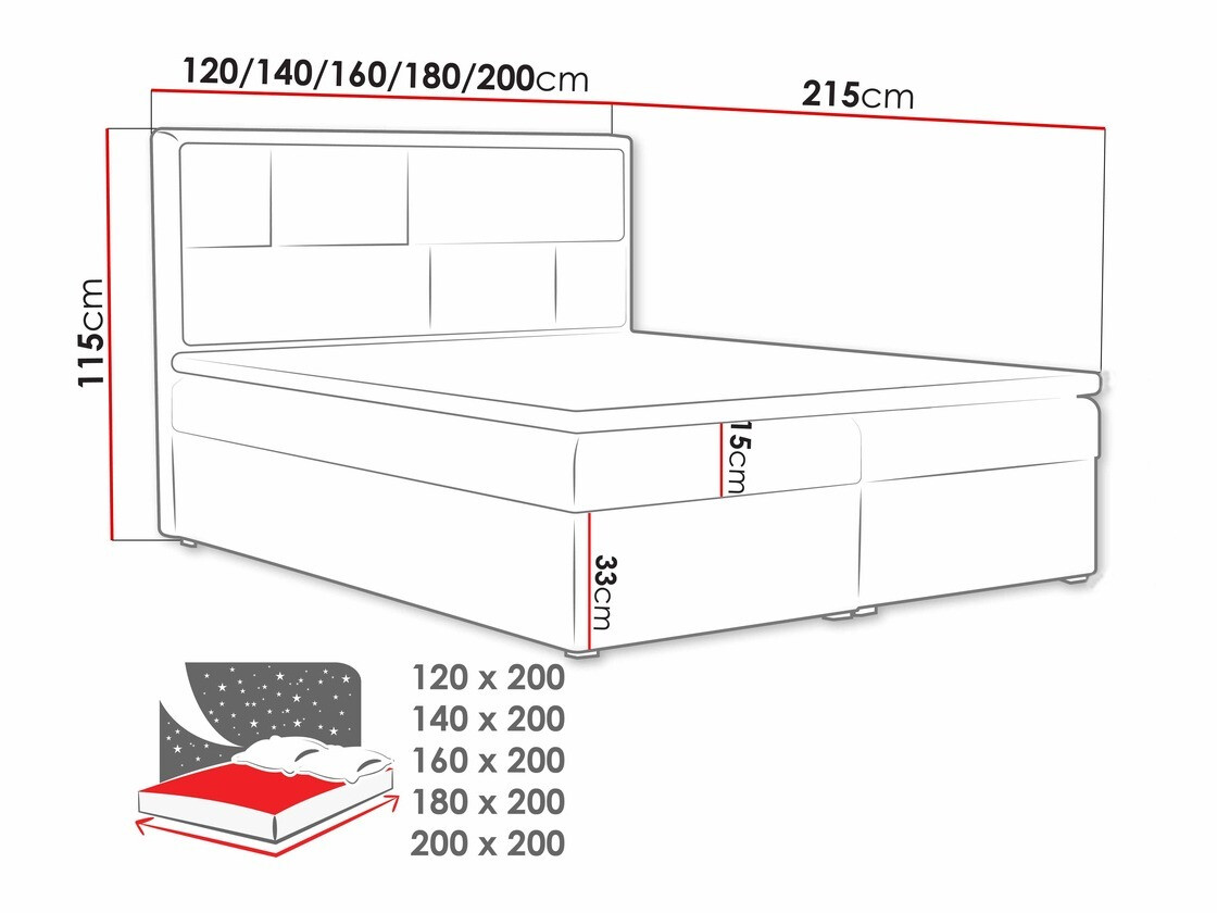 Κρεβάτι continental Pomona 115 (Victoria 14 865)