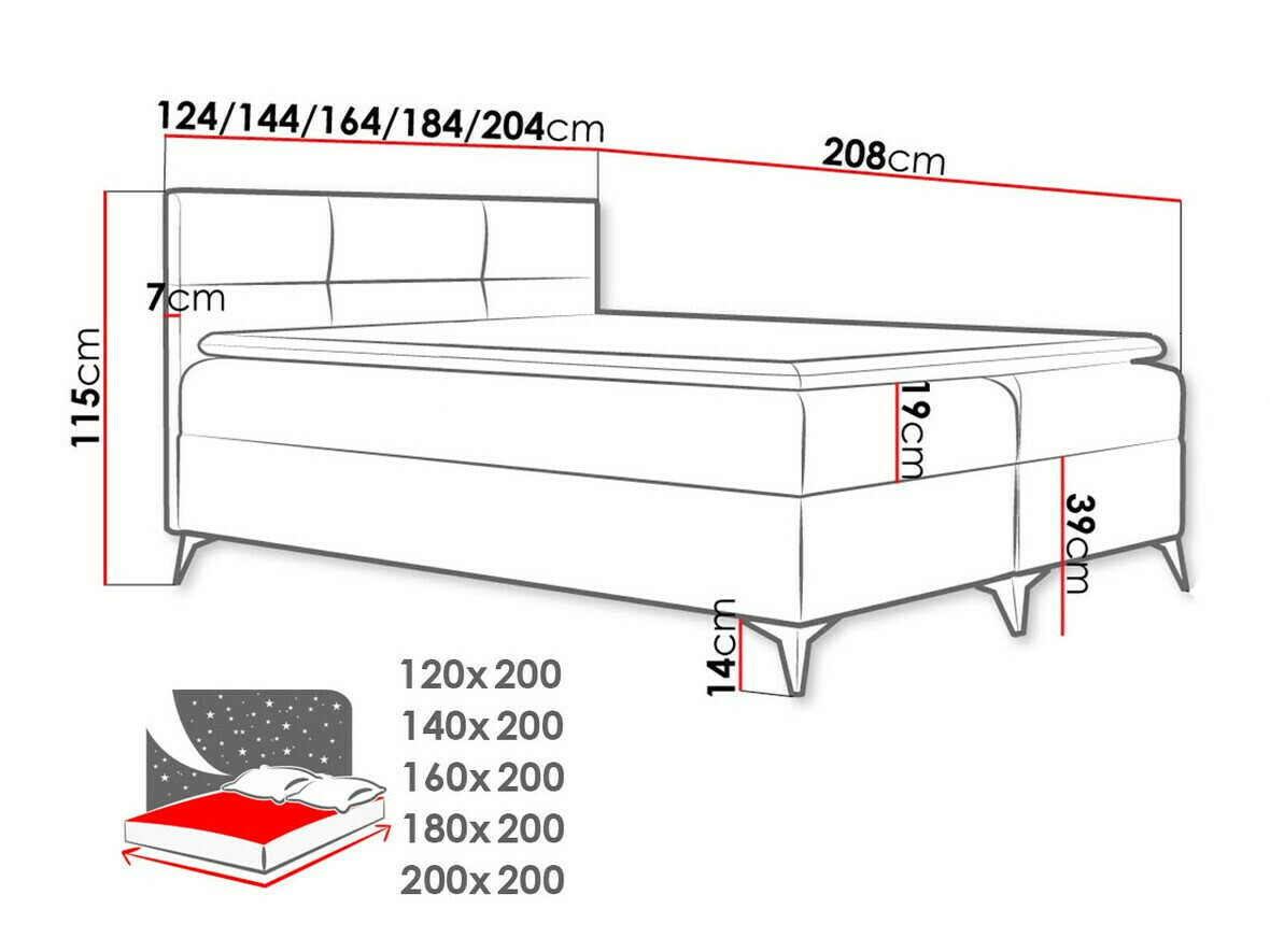 Κρεβάτι continental Harena (Soft 017)