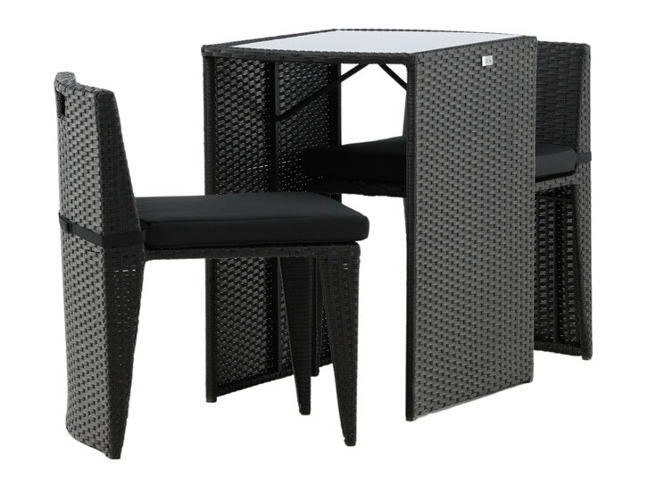 Σετ επίπλων μπαλκονιού Dallas 3458 (Μαύρο)