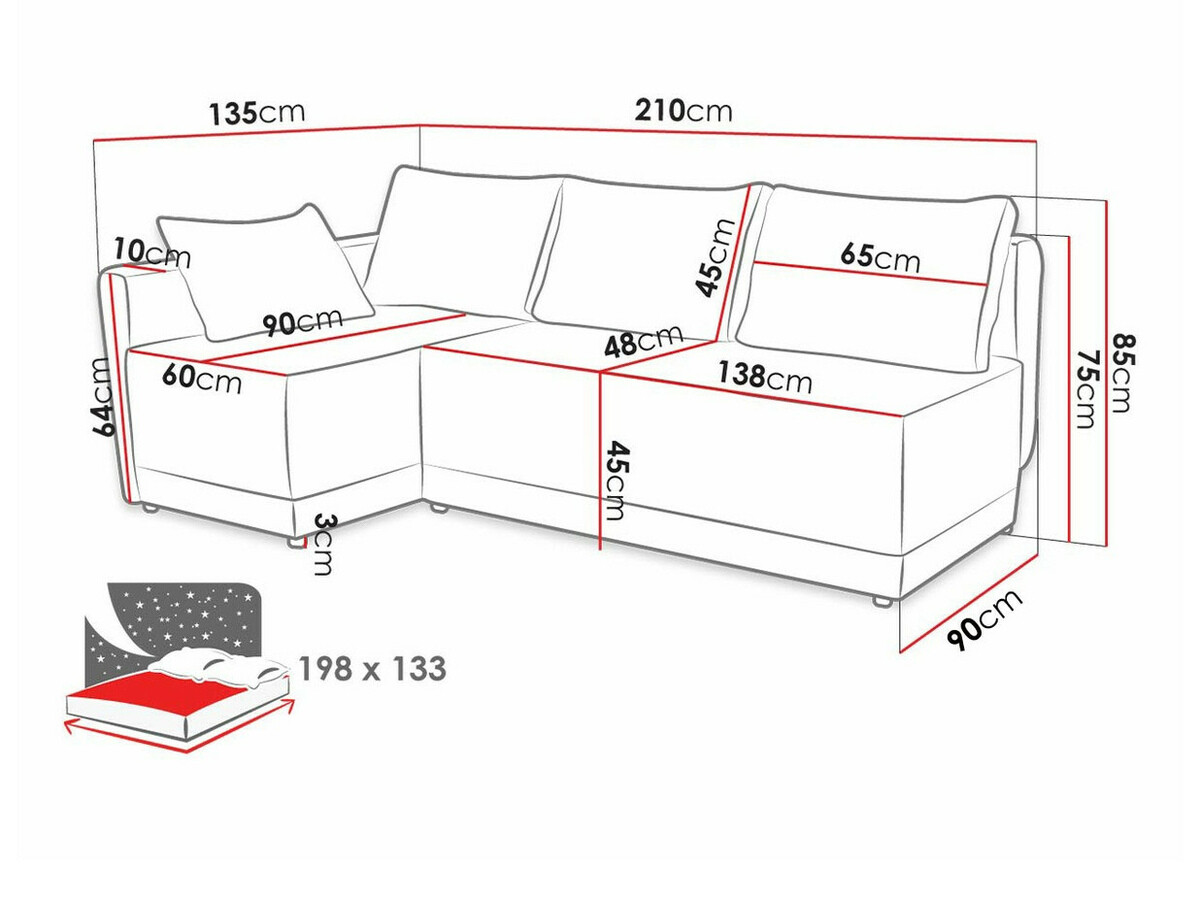 Γωνιακός Καναπές Columbus 149 (Poso 110)