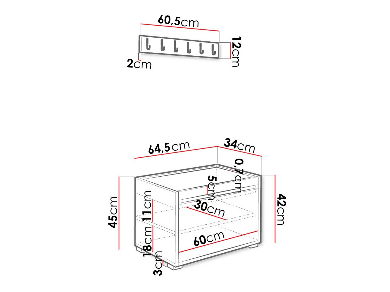 Σετ διαδρόμου Comfivo Pinus VIII (Άσπρο + Manila 04)
