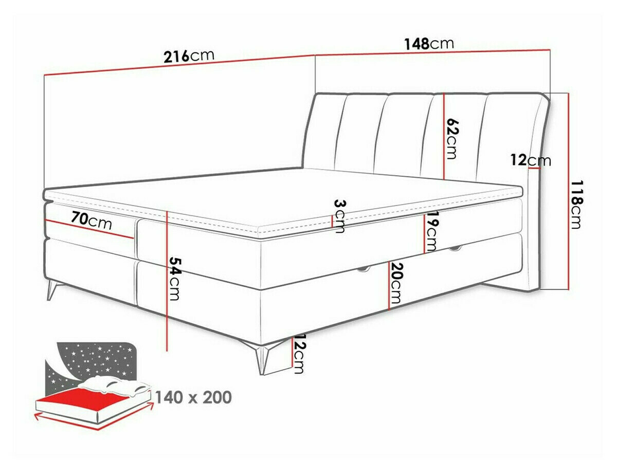 Κρεβάτι continental ComfiDream Onauna (Fresh 32)