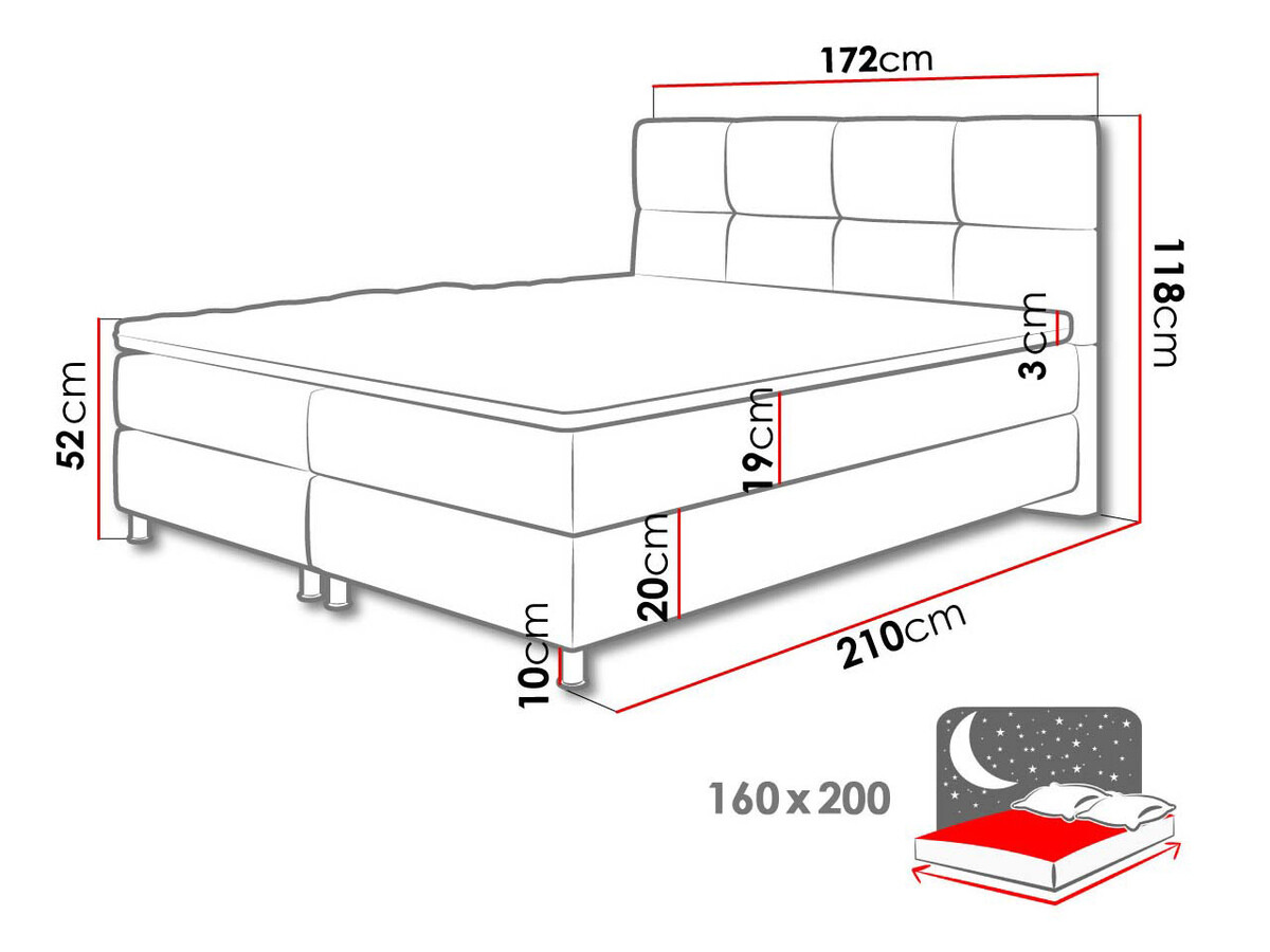 Κρεβάτι continental ComfiDream Aelion (Fresh 01)