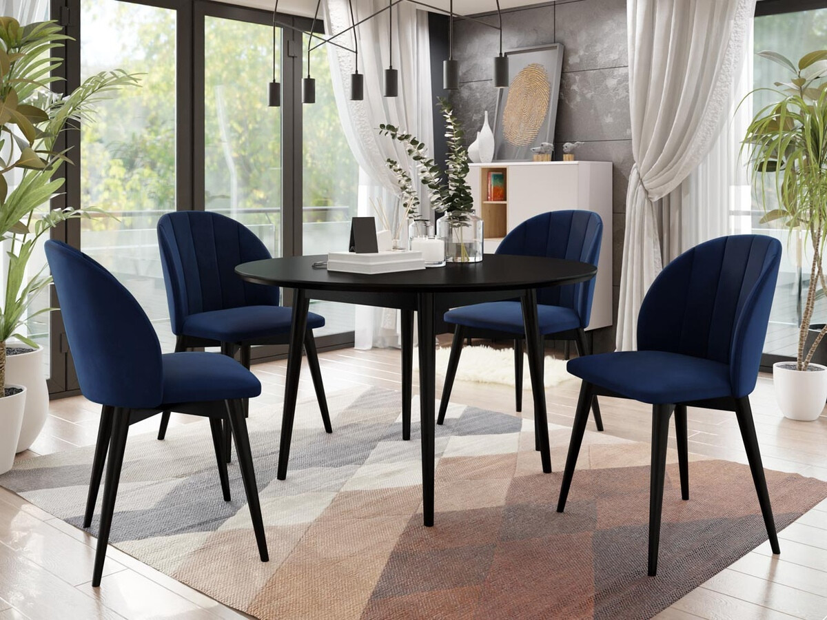 Καρέκλα Racine 104 (Μαύρο + Magic Velvet 2216)