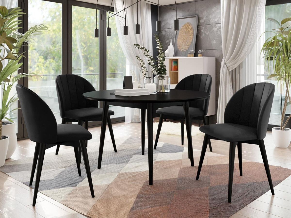 Καρέκλα Racine 104 (Μαύρο + Magic Velvet 2219)