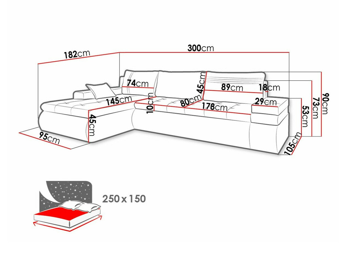 Γωνιακός Καναπές Temple 100 (Soft 011 + Lawa 05)