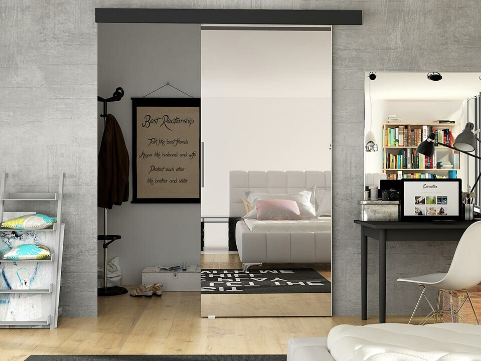 Συρόμενες πόρτες Closico Fundus II (Μαύρο)