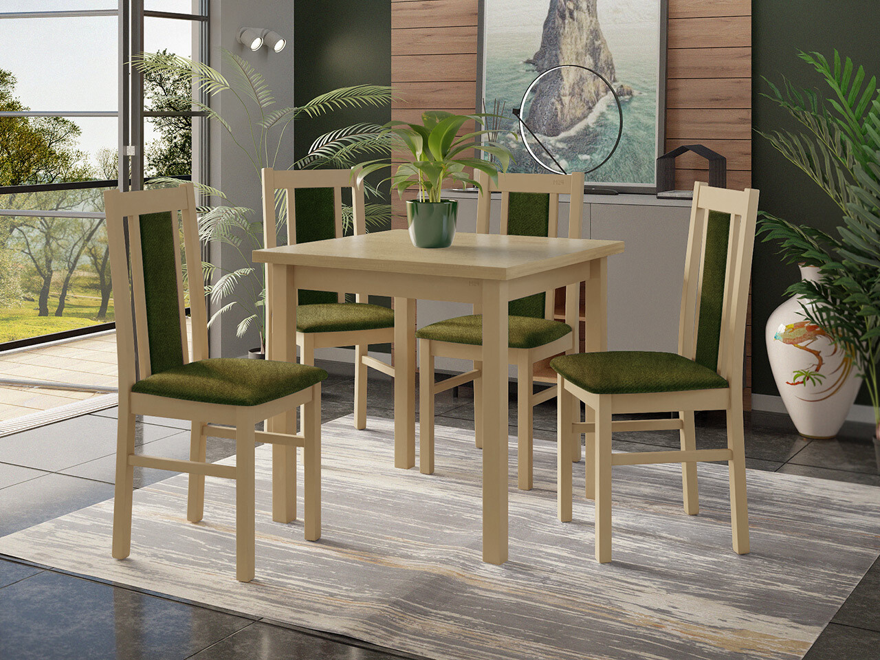 Σετ τραπεζαρίας Victorville 310 (Sonoma οξιά)