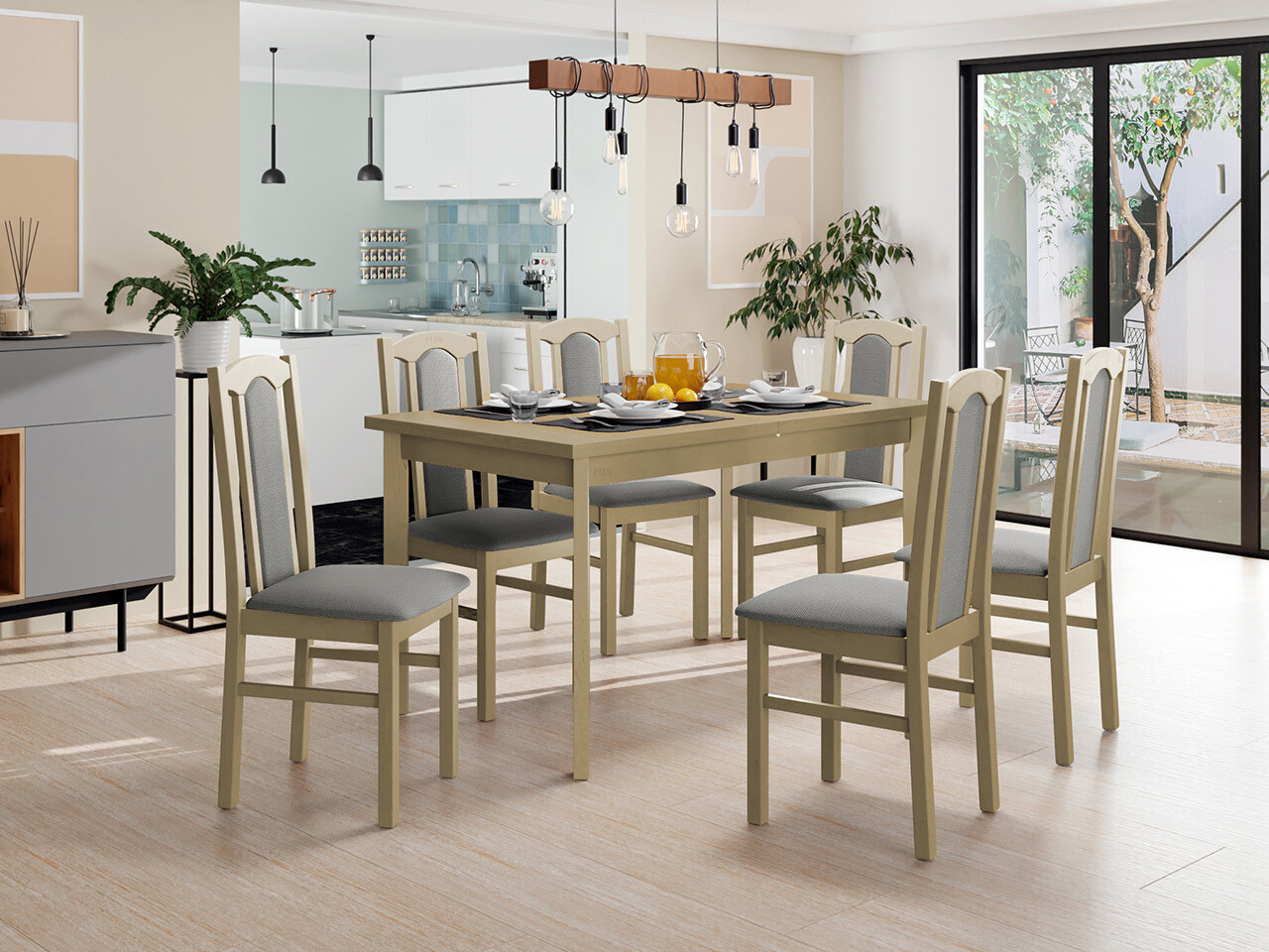 Σετ τραπεζαρίας Victorville 313 (Sonoma οξιά)