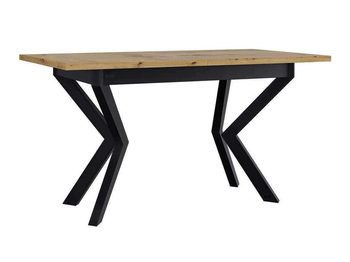 Τραπέζι Victorville 328 (Μαύρο + Artisan βελανιδιά)