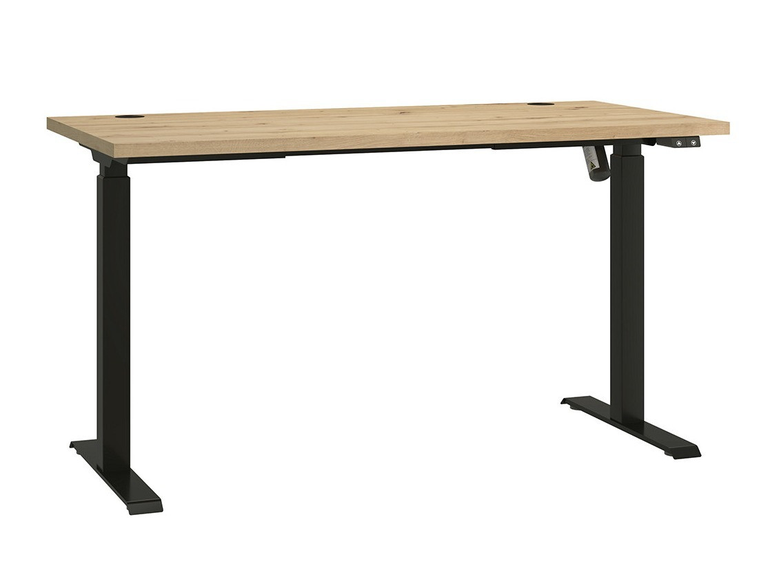 Γραφείο με ρυθμιζόμενο ύψος Tucson 171 (Artisan βελανιδιά + Μαύρο ματ)