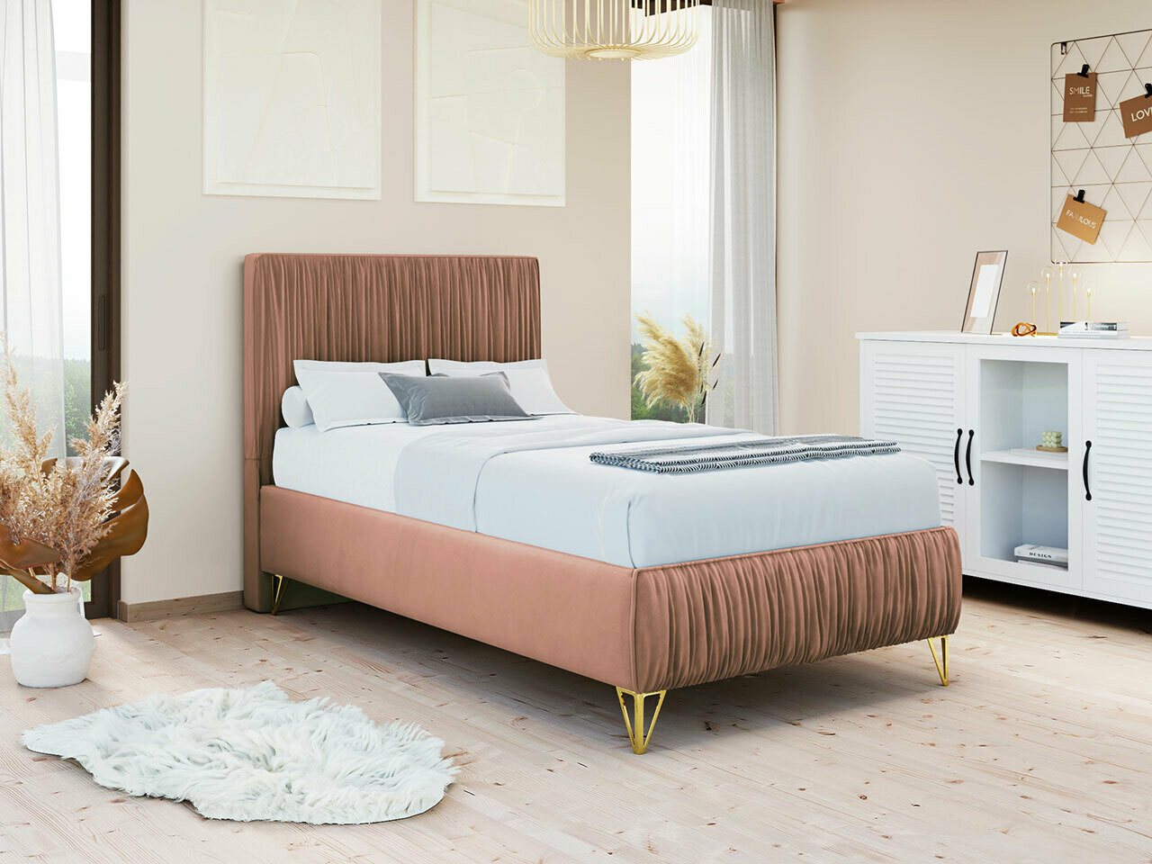 Κρεβάτι Logan 112 (Amor Velvet 4328)