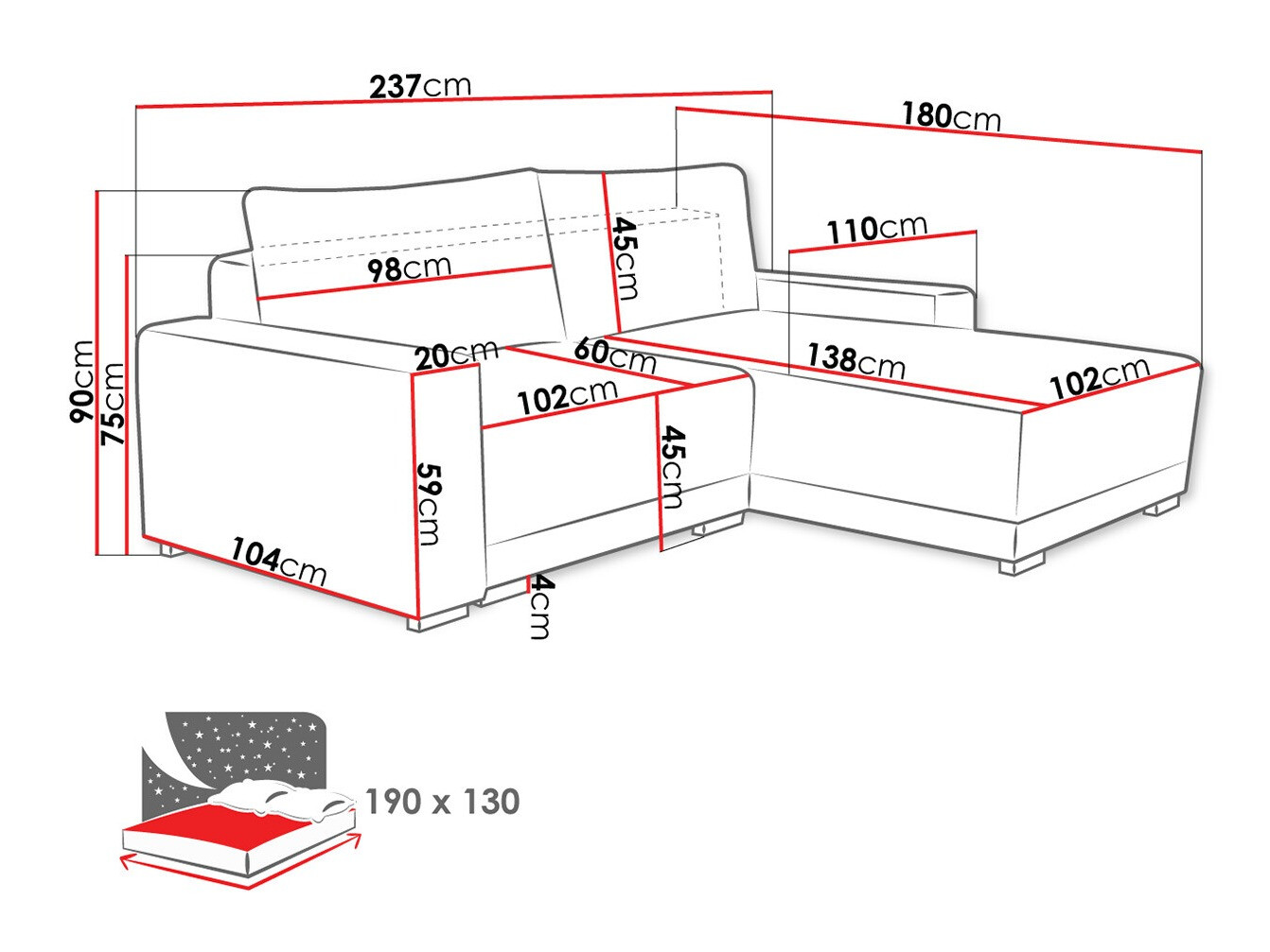 Γωνιακός Καναπές Columbus 204 (Tilia 17)
