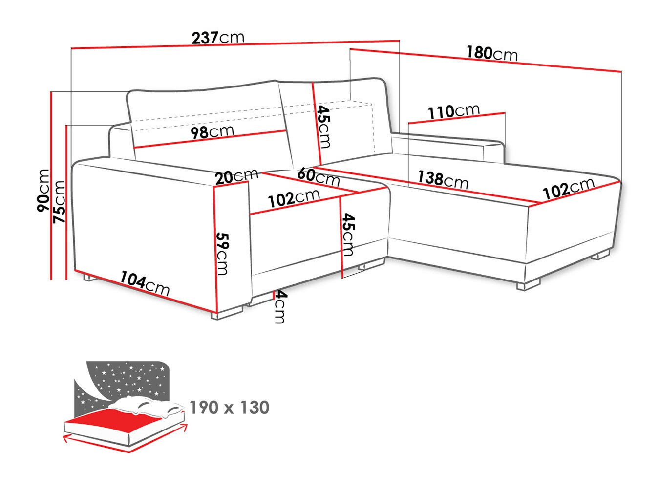 Γωνιακός Καναπές Columbus 204 (Tilia 86)