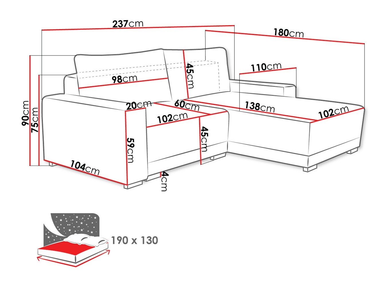 Γωνιακός Καναπές Columbus 204 (Tilia 90)