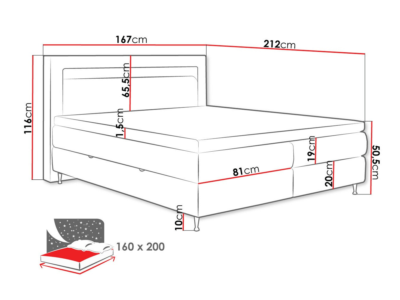 Κρεβάτι continental ComfiDream Celara (Soft 011)