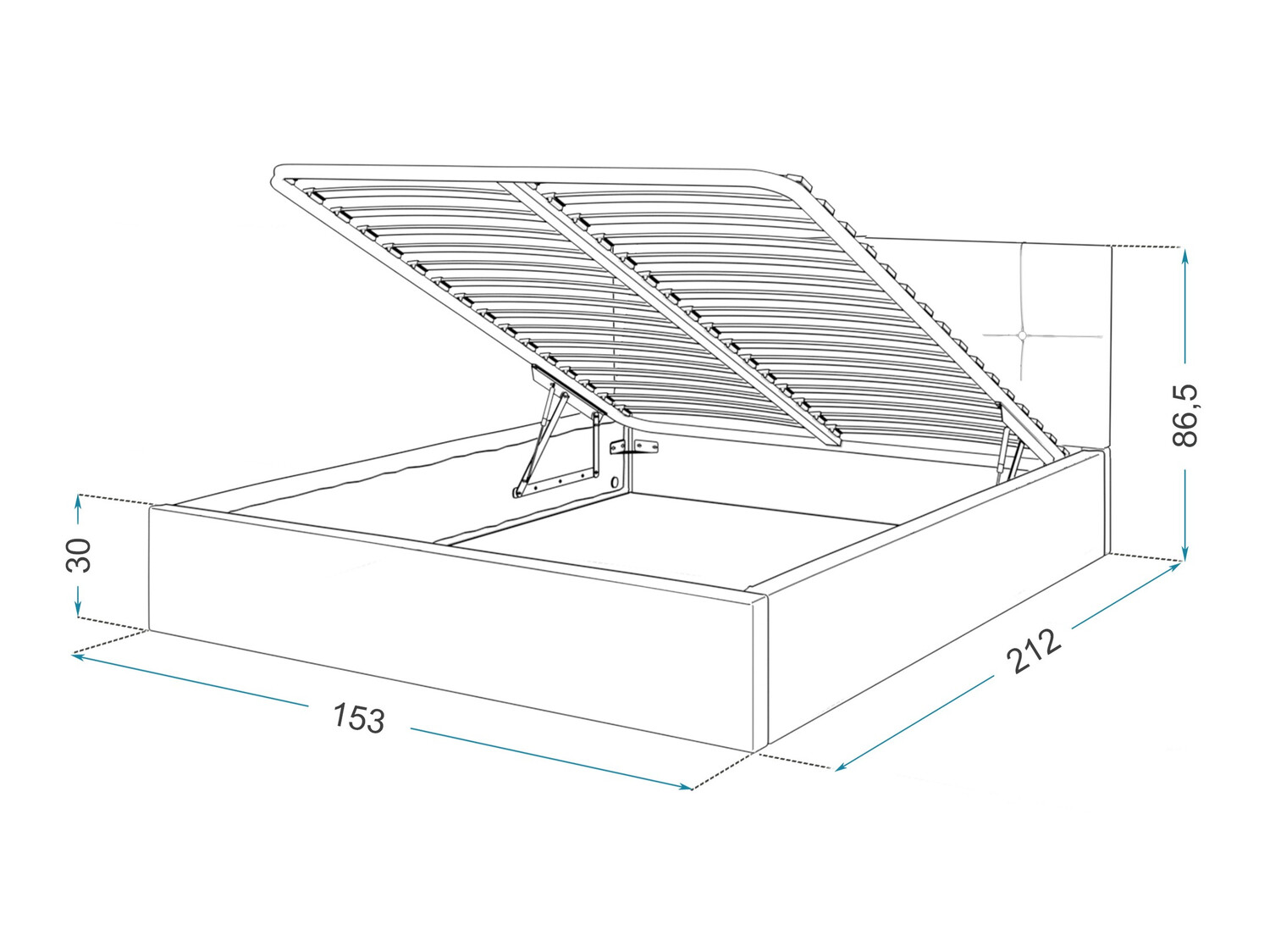 Κρεβάτι Fairfield 106 (Μαύρο)