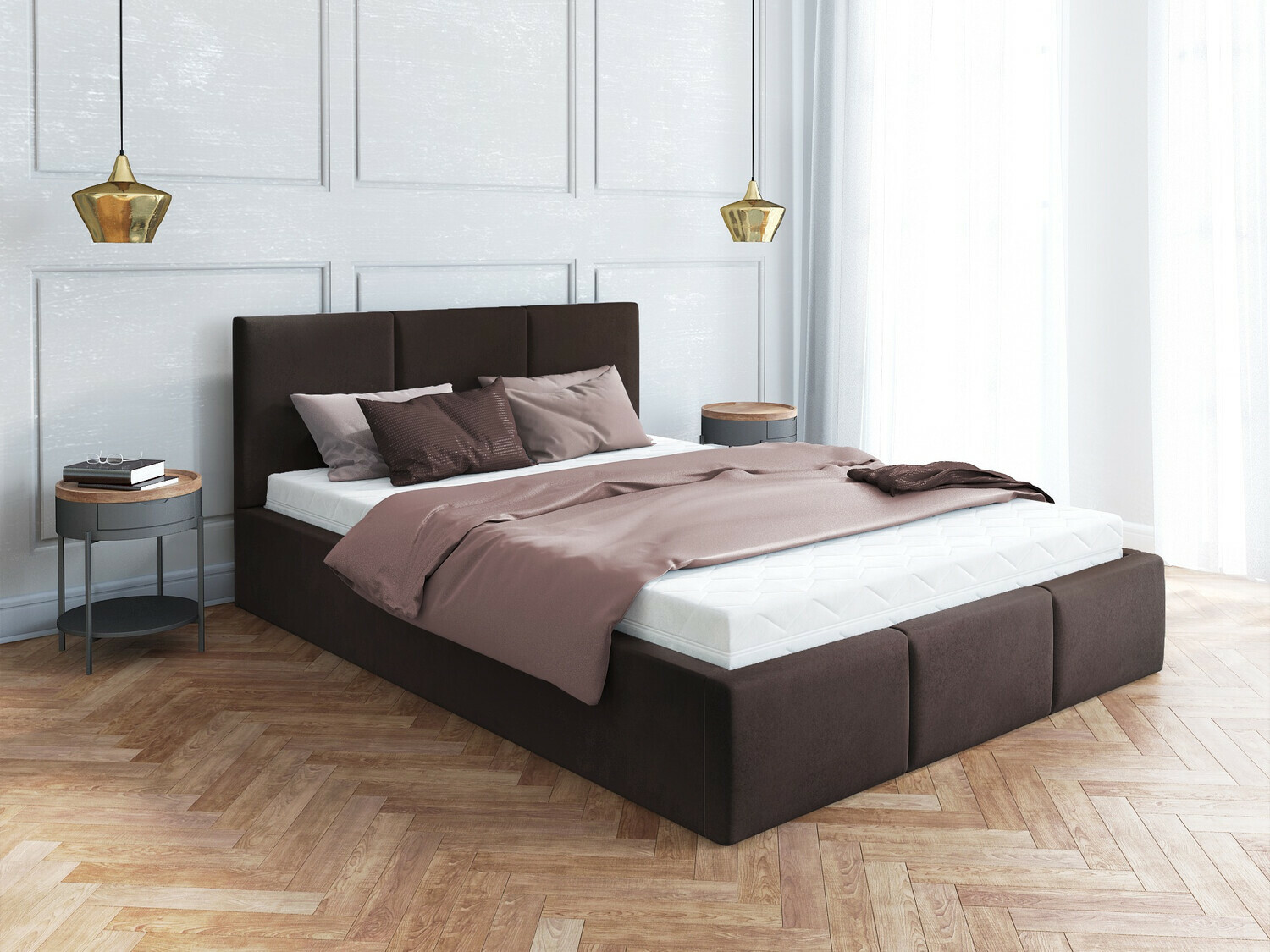 Κρεβάτι Fairfield 109 (Καφέ)