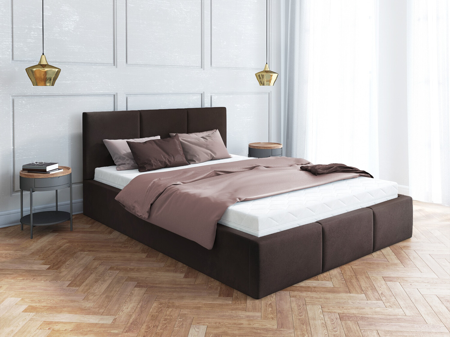Κρεβάτι Fairfield 109 (Καφέ)