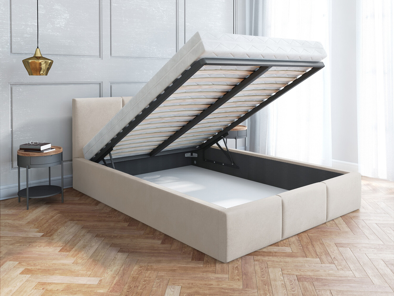Κρεβάτι Fairfield 109 (Κρεμ)