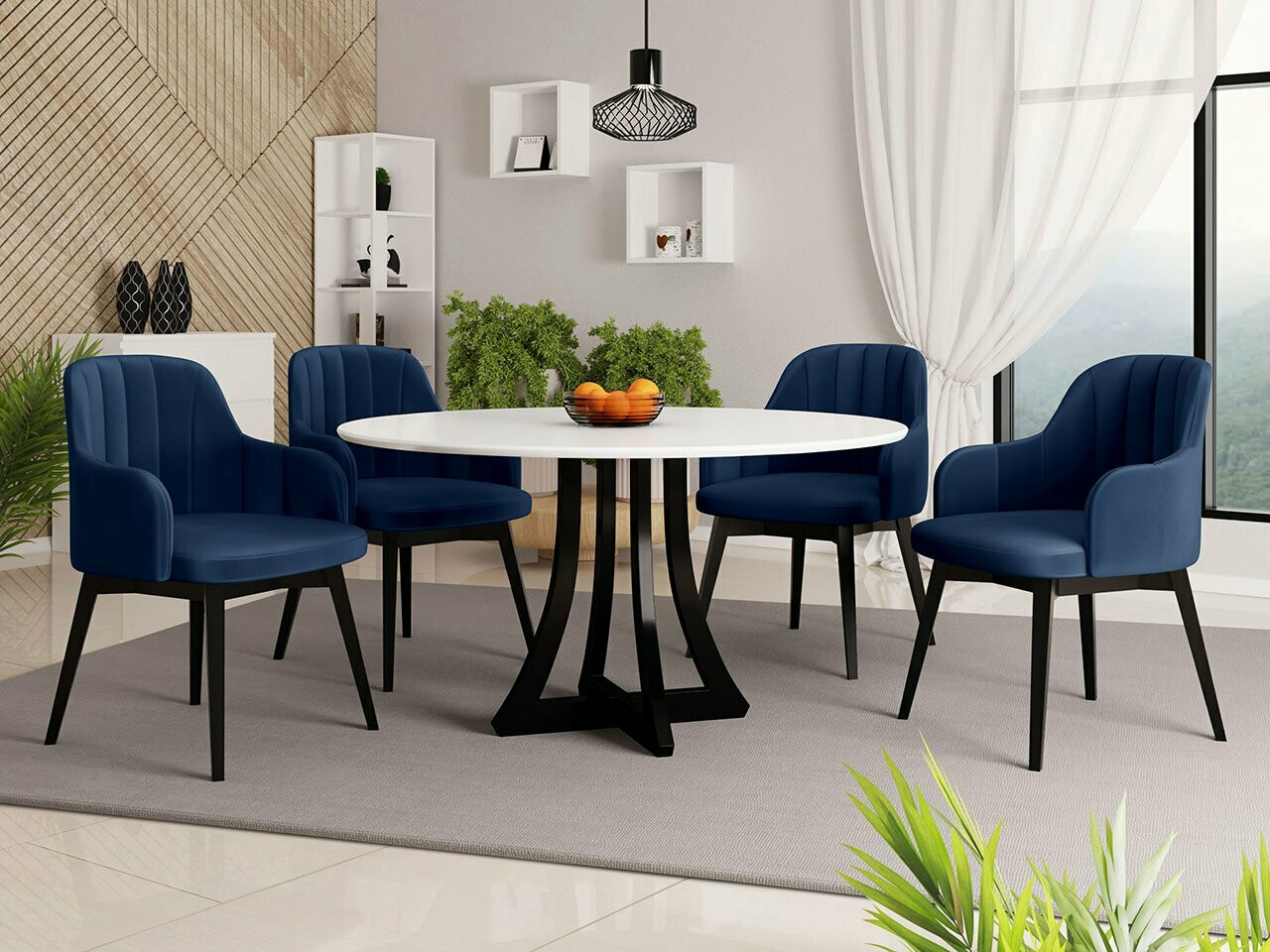 Καρέκλα Racine 105 (Μαύρο + Magic Velvet 2216)