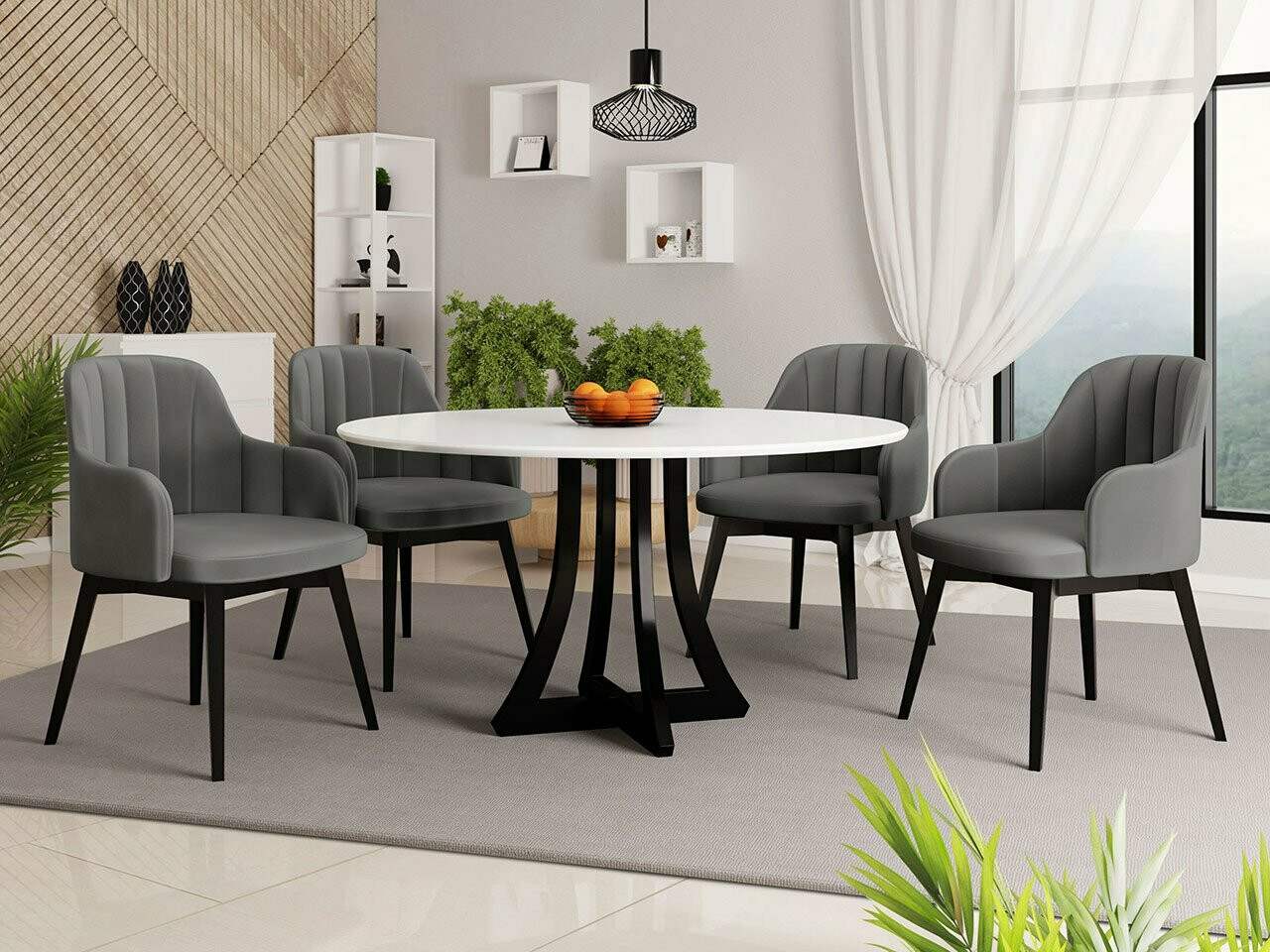 Καρέκλα Racine 105 (Μαύρο + Magic Velvet 2217)