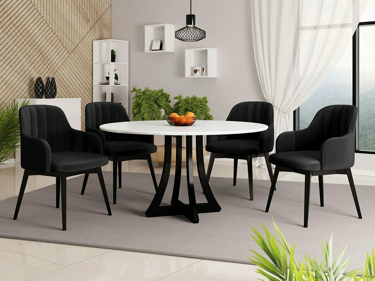 Καρέκλα Racine 105 (Μαύρο + Magic Velvet 2219)