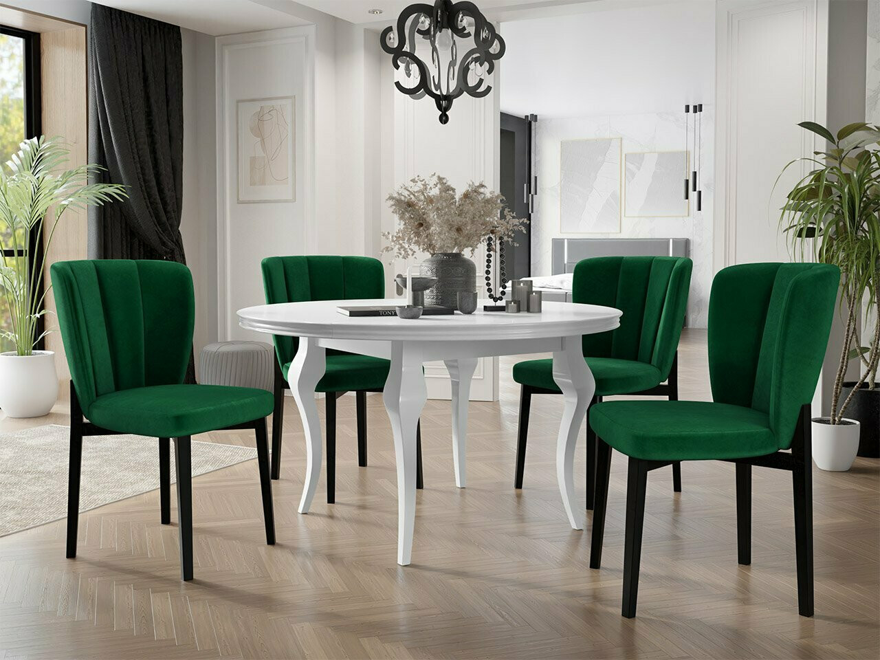Καρέκλα Racine 130 (Μαύρο + Magic Velvet 2225)
